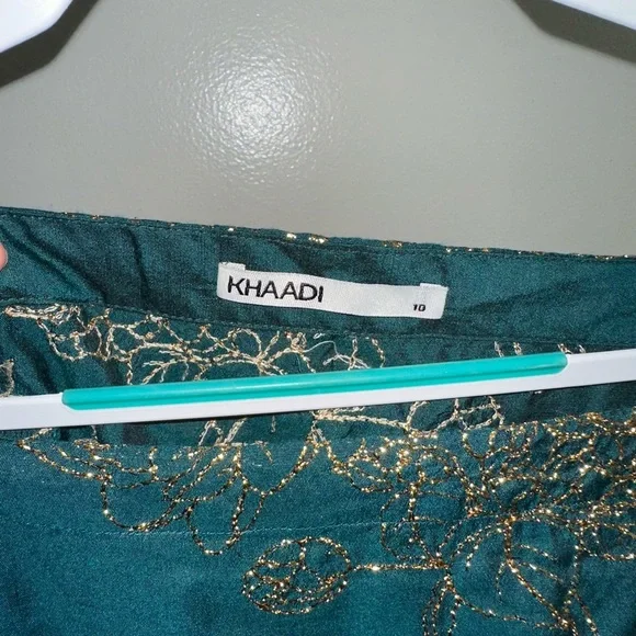 Elegant Green Floral Palazzo pants,Kurta for SemiFormal wear and dupatta .3 piec - Picture 5 of 7